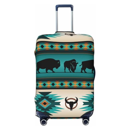Native American Aztec Pattern Luggage Cover, Protective Washable Suitcase Cover - Travel High Elastic Fibers Suitcase Protector Fits Large