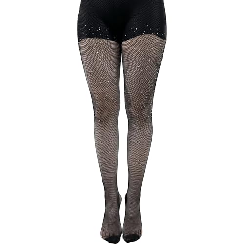 Image of Sheer Pantyhose for Women - Ultra Thin Control Top Tights, Comfortable Stretch Nylon Hosiery, Sexy Sparkly Fishnets