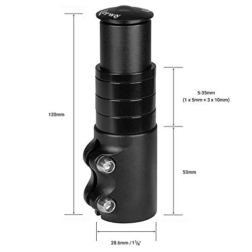 Lerway H015000035800 Bike Stem Riser Extender Mtb Handlebar Stem Adapter thumb #2