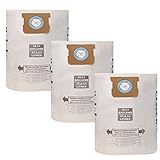 3 Pack Vacuum Filter Bags Replacements for Shop Vac 10-14 Gallon Wet Dry Vacuums and for Genie...