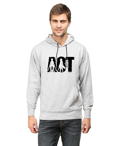 Image of Khakey Mens Cotton Hoodies | Cotton Sweatshirt with Hood | Attack on Titan Hoodies | Anime Hoodies for Men | P18