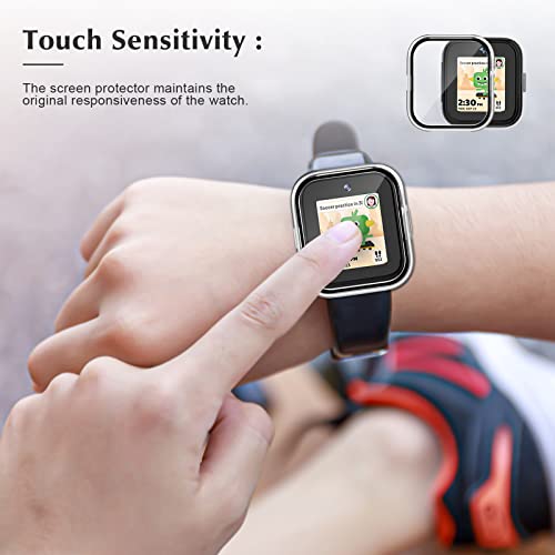 Coque PC rigide pour montre connectée enfants avec protection d'écran nette