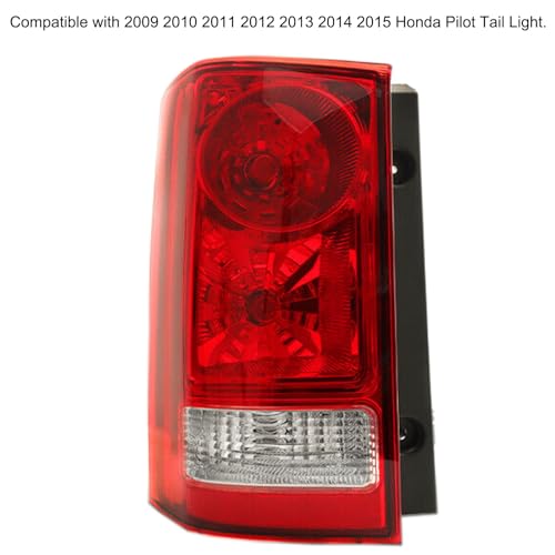 Image of MOCW Rear Left Driver Side Tail Light Assembly Compatible with 2009-2015 Honda Pilot Taillight Bulb and Wiring Harness Included, Replace OE 33550-SZA-A01 HO2800174 33550SZAA01