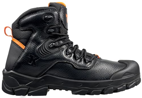 Work Boots for Men Composite Toe, Full Grain Leather Water Resistant, ASTM F2413-18 Safety Toe and Puncture Proof, Non-Slip EH 18KV Industrial Construction Boots Lightweight, All Day Comfort
