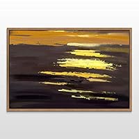 Framed Canvas Wall Art Abstract Landscape Canvas Prints Home Artwork Decoration for Living Room,Bedroom - 16x24 inches