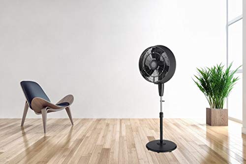 Pelonis FS45-9L 18 Inch Black 3-Speed Oscillating Misting Pedestal Fan thumb #1