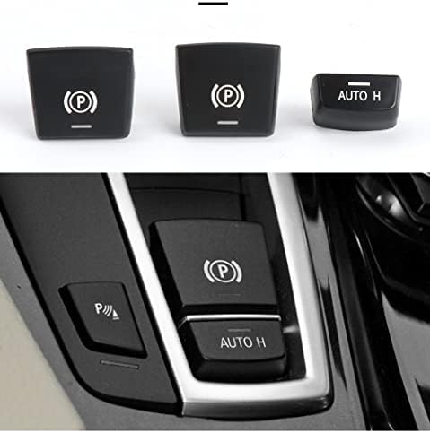 Electric Hand Brake Switch Button Car Electronic Handbrake Parking Brake P Button Switch Cover for F10 F07 F02 Parking Brake Switch Auto H Button Replacement Handbrake Control Switch