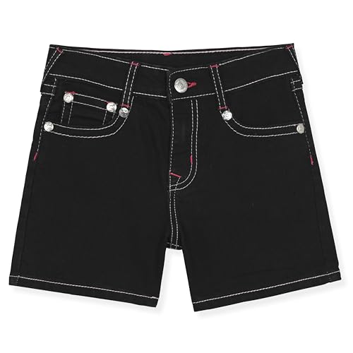 Image of True Religion Girls Jeans Shorts Set Girls Denim Short and Fashion Tee Shirt Clothing Set for Kids