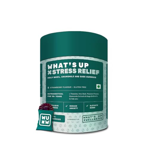 What's Up Wellness Stress Relief Gummies | For Men & Women with C...