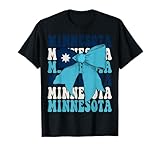 bandiera coquette dello stato del minnesota, stati uniti maglietta