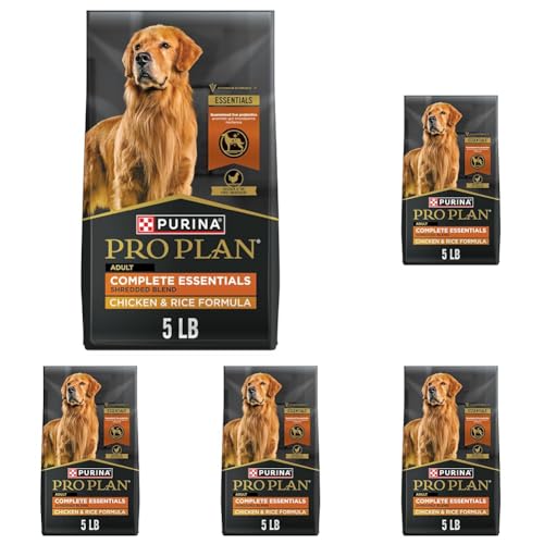 Image of Purina Pro Plan Complete Essentials Shredded Blend Chicken and Rice Dog Food Dry Formula with Probiotics for Dogs - 5 lb. (Pack of 5)