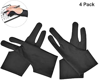 OTraki 4 Pack Artist Gloves for Drawing Tablet Free Size Artist's Drawing Glove