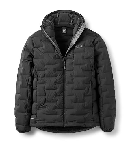 Rab Mens Cubit Stretch Down Hoody - Lightweight Down Jacket for Trekking, Climbing, & Skiing - Black - Medium