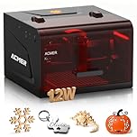ACMER Laser Engraver, K1 Desktop 12W Compact Laser Engraving Machine, 150×150mm Work Area, 0.08mm Fine Engraving Spot,Class 1 Laser Cutter for Wood, Plywood, Acrylic,DIY Crafts & Small Business