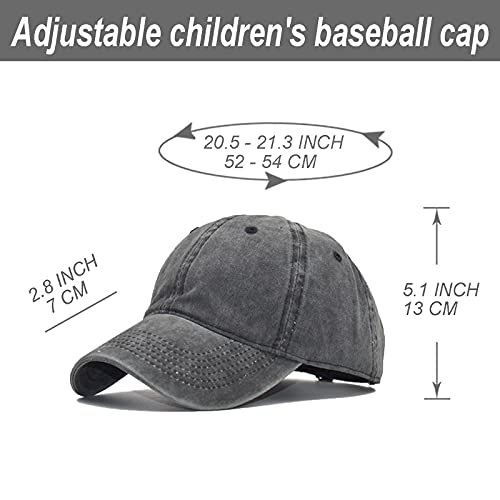 4 Pieces Toddler Baseball Hat Kid Toddler Baseball Cap Washed Cotton Washed Adjustable Caps Hats For Toddler Boys Girls (Color 1) #TOP2