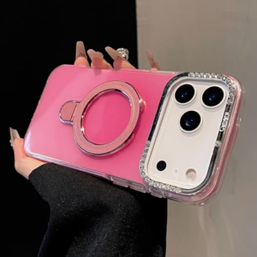 Étui magnétique pour iPhone 14 Pro antichoc couleur gelée rose