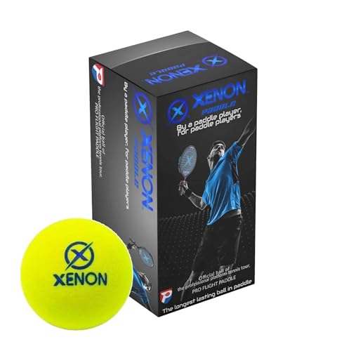 Platform Tennis Balls by Xenon, Bright Yellow for High Visibility, Superb Durability, APTA Approved, 2 Balls per Sleeve (2 Ball Sleeve)