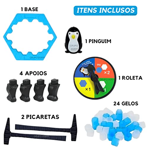 Jogo Pinguim Quebra Gelo Numa Fria Tamanho Jogos De Mesa Brinquedo Infantil Criança