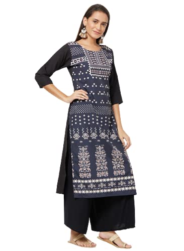 Image of LookMark Womens Printed Crepe A-Line Kurti (Pack of 2 Kurti)