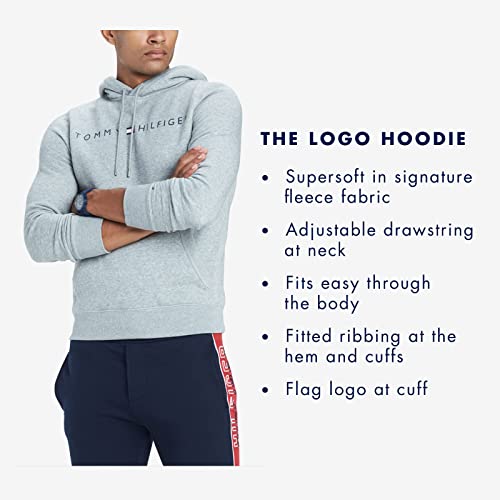 Tommy Hilfiger Mens Logo Hooded Sweatshirt, Ambrosia, Medium Us #TOP1