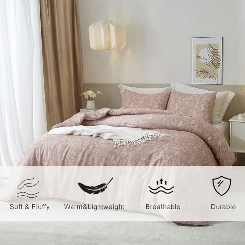 Edredón elegante de jardín con fundas de almohada de microfibra premium para cama King 3
