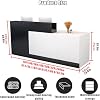 Reception Counter Desk, Front Counter Desk with Lockable Drawers, Modern Retail Counter, Wooden Computer Desk Reception Table, for Checkout Office/Beauty Salon/Lobby C-Right