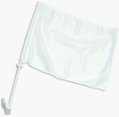 NEOPlex Solid White Car Window Flag