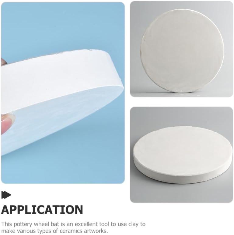 Miniatura 8 de MERRYHAPY Murciélago de cerámica de yeso para manualidades de arcilla, tabla de secado de 11.81 pulgadas para alfareros, discos de yeso redondo