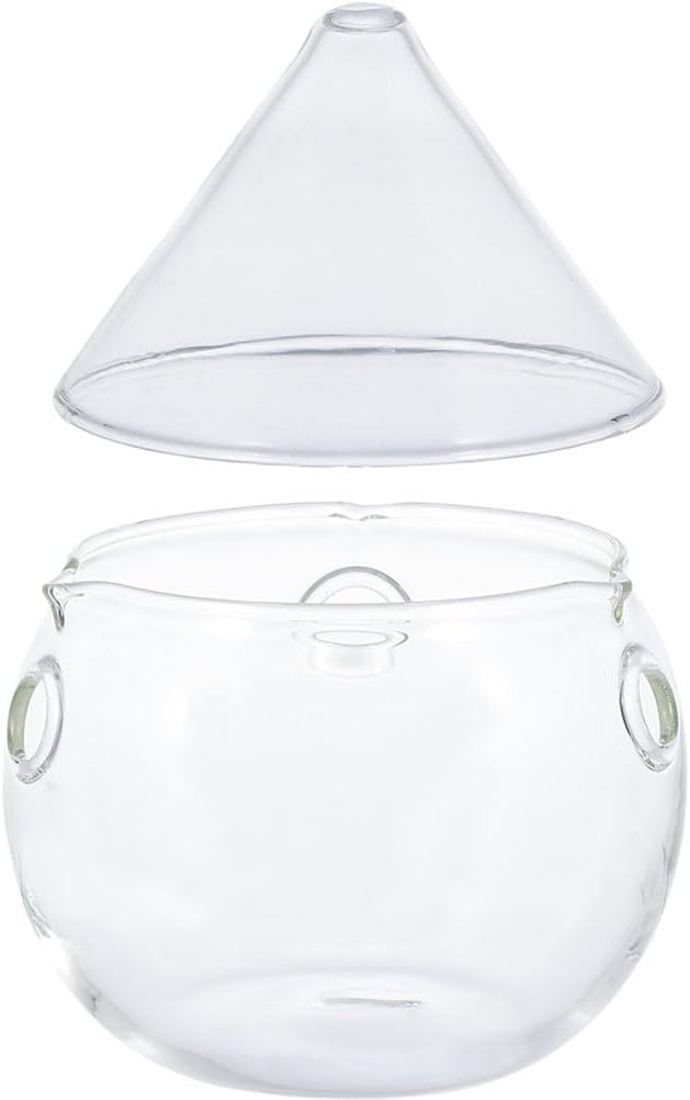 Dry Ice Glass Bowl 5.4 Inch Double Layer Transparent Salad Serving Bowl with Ice Container for Home Dining Parties and Molecular Cuisine