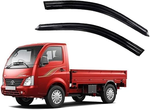Car Rain Guards Wind Door Visor Side | Wind Visor ABS Plastic Deflector | Perfect As per Window Frame Set of 4 Pcs TATA Super ACE-image-36