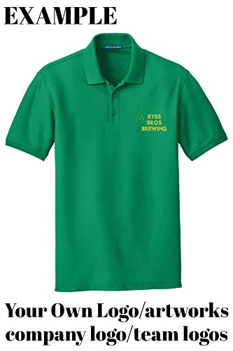 Ink Stitch K100 Men Custom Stitching Embroidery Logo Text Design Your Own Core Pique Polo Shirts - Burgundy (Xl) #TOP2