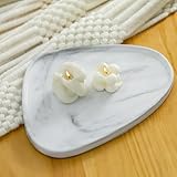 Landical Concrete Tray 10.43 x 7.4 Inch Triangle Perfume Irregular Decorative Tray for Coffee Table Decor Vintage Bathroom Vanity Counter Home Farmhouse Decoration for Dresser Top Centerpiece