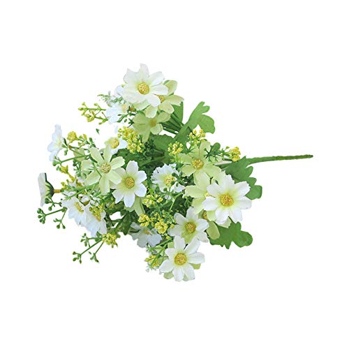 Amesii 1 Bouquet 28 Heads Artificial Fake Cute Daisy Flower Home Wedding Garden Decor - White