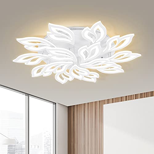 Lustre de plafond LED moderne avec télécommande pour salon - 3