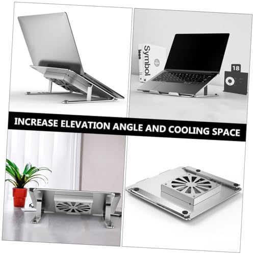 Base ajustable de aluminio para notebook con ventilador miniatura 7