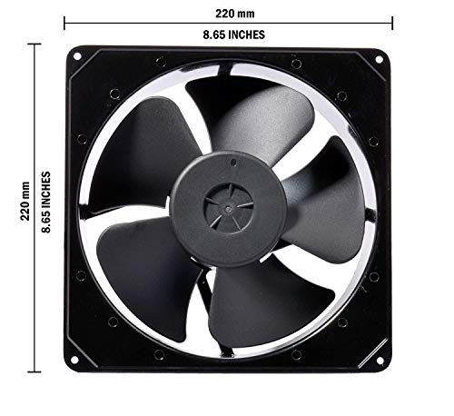 Image of Vendoz AC Medium Kitchen Exhaust Aluminium Fan, 8.70 inchinches (22x22x6cm)