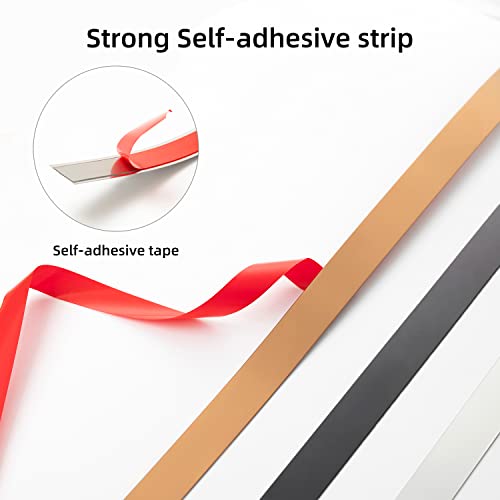 Bnell Flexible Molding & Wall Trim,Peel And Stick Trim Molding, Stainless Steel Metalized Mirror Like Design,Self Adhesive Molding Trim,(10Ft X 0.39Inch, Black) #TOP4