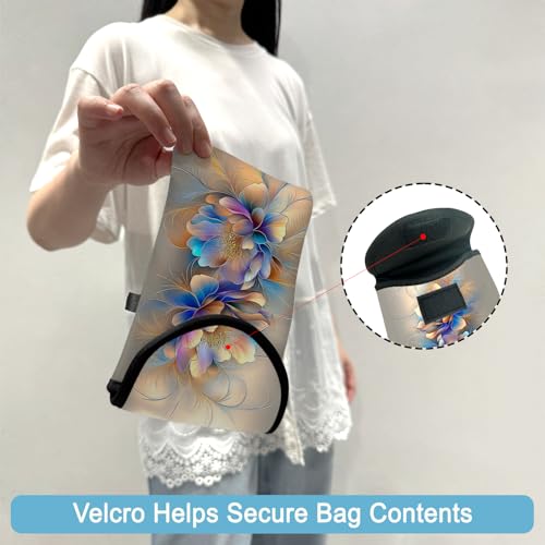 Image of Neoprene Cell Phone Sleeve Pouch Case Bag with Crossbody Strap Neck Lanyard for Women 7.5 X 4.3 in BF Flowers