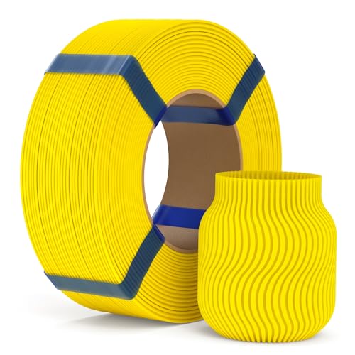 ELEGOO PLA Basic Refill 3D Printer Filament 1.75mm Yellow 1KG, Easy Storage