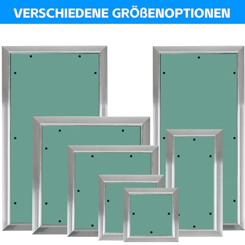 Sorlpv Revisionsklappe 30x30cm, Wartungsöffnung GK-Einlage Gipskarton 10mm, Alu-Rahmen Revisionstür Revision Wartungstür, Wartungsklappe Unsichtbar für Feuchtraumgeeignet, Trockenbau