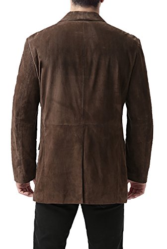 Bgsd Men Cliff 2-Button Suede Leather Blazer Brown Large #TOP4