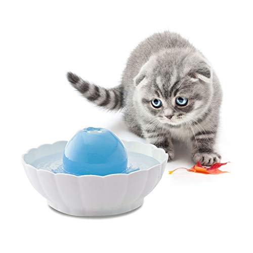 CWYSJ Automatic Drinking Fountain for Cats and Dogs - Ceramic Automatic Electric Water Bowls With Ultra Quiet Water Pump,2.1L