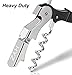 HYZ Wine Opener Waiter Corkscrew, Professional Wine Key for Servers, Bartender with Foil Cutter, Manual Wine Bottle Opener Double Hinged(3-Pack Black)