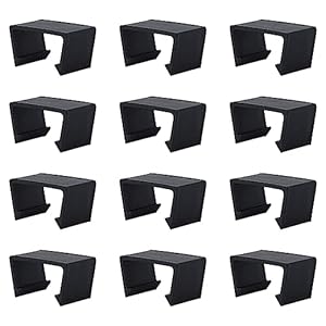 suaywo 12 Pieces Rattan Möbel Verbinder Sofa Clip Halteklammern Möbel Gartenmöbel Verbinder Clips Polyrattan Möbel Clips for Patio Furniture Outdoor Couch Black Connection Clips
