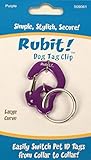 Rubit The Easy Dog Tag Curve Shape Switch Clip, Large, 1.3-Inch Diameter, Purple