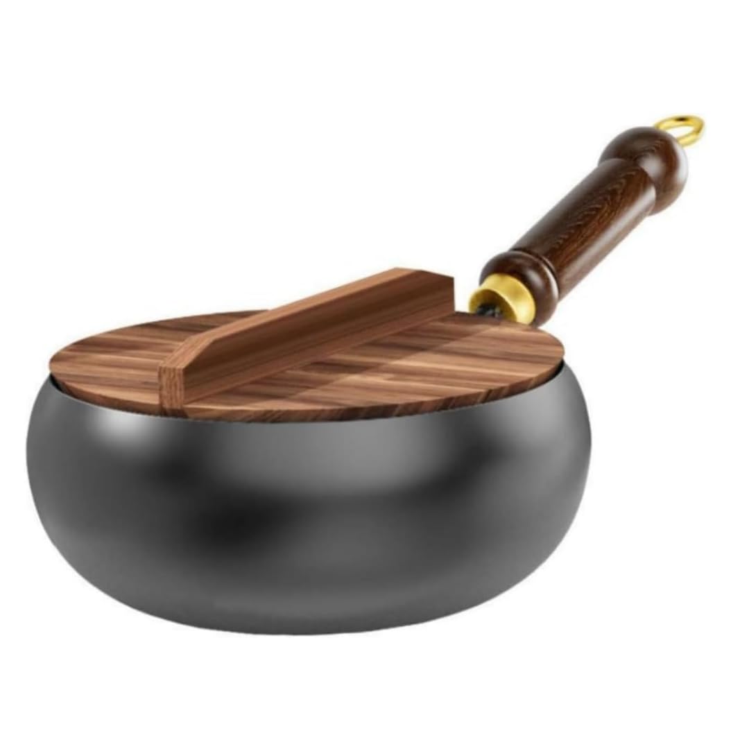 いんなべ Amazon | 古代製法 大きな腹鍋 せん鉄鍋小中華鍋炒め物煮物