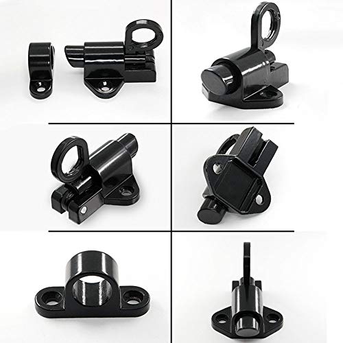 4Pcs Self-Closing Latch - Spring Door Lock - Door Latch - Security Automatic Window Gate Lock - Spring Load Bolt Latch (Black) #TOP4