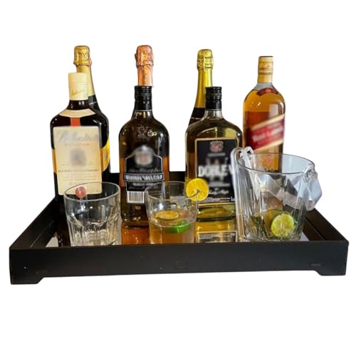 Combinandinho Bandeja Decorativa, MDF e Espelho, Retangular, Cara...