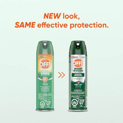 OFF! Deep Woods Insect and Mosquito Repellent, Bug Spray with Deet, Ideal Camping, Hiking, and Hunting Essentials, Bug Repellent Safe for Clothing, 230g (Packaging May Vary) image 5