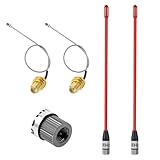 Pixelure 868MHz LoRa Antenne 10dBi Gain für Meshtastic LoRa Long Range Soft Whip-Antenne, SMA Stecker 185mm + (U.FL IPX) auf SMA Buchse Kabel für ESP32, LoRa 32 V3, LoRa32u4 II (2PCS-Rot)